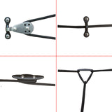 Maxbell Marine Boat Kayak Canoe Anchor Trolley Kit System Pulley Pad Eyes Screw nuts