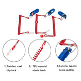 Maxbell Pack of 3 Kayak Coiled Rod Paddle Leash Canoe Boat Safety Lanyard Fishing Accessories