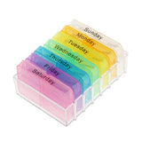 Max Maxb 7 Color Pill Box Medicine Storage Case Candy Gum Multilayer Container Holder