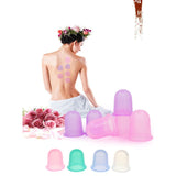 Vacuum Therapy Silicone Cupping Devices Anti-cellulite Massage Cups-Pink M