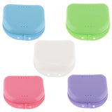 Maxbell Tooth Orthodontic Retainer Denture Storage Case Mouthguard Box Tray White