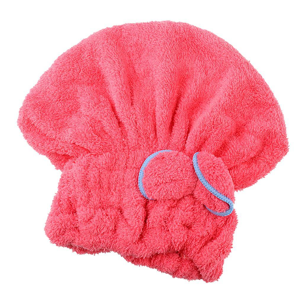 Maxbell Beautiful Fashionable Superfine Strong Resistant Hair Turban Wrap Shower Bath Caps Red - Aladdin Shoppers