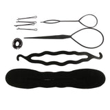 9pc Set DIY Hair Clip Pins Bun Maker Braid Ponytail Styling Accessories Set