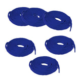 6 Pack 1.8m 10mm Flat Sneaker Shoelaces Roller Skate Shoe Laces Strings Blue