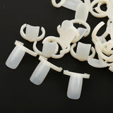 Maxbell 50PCS Ring Natural Color False Nail Art Tools Polish Display Practice Tips