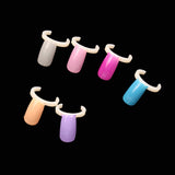 Maxbell 50PCS Ring Natural Color False Nail Art Tools Polish Display Practice Tips