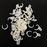 Maxbell 50PCS Ring Natural Color False Nail Art Tools Polish Display Practice Tips