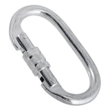 Maxbell Rescue Climbing Durable Oval Carbon Steel 25KN Carabiner Screw Lock