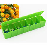 Pill Box Week Medicine Tablet Storage Vitamin Dispenser Organiser Green