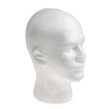 Maxbell Male Foam Mannequin Head Wigs Hats Headphone Display Model Stand White