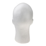 Maxbell Male Foam Mannequin Head Wigs Hats Headphone Display Model Stand White