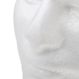 Maxbell Male Foam Mannequin Head Wigs Hats Headphone Display Model Stand White