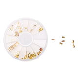 3D Nail Art Rhinestone Gold Charms Tip DIY Decoration Manicure Wheel