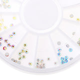 Maxbell 120pcs/Set 3D Nail Art Rhinestones Round Glitters Tips Decoration Manicure Wheel