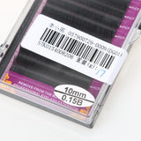Maxbell Black 12 Rows Eyelash Extension B Curl 0.15 Individual Semi Permanent 10mm - Aladdin Shoppers