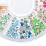 500pcs 3D Nail Art DIY Glitter Decoration Square Rivet Shaped