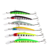 Maxbell 6pcs Multicolor Plastic Fishing Lure Crankbaits Hooks Baits Tackle
