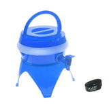 Maxbell 5L Outdoor Portable Collapsible Water Dispenser With Tap Beer Container Blue Camping Outing