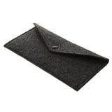 Handmade Wool Felt Glasses Case Eyeglasses Sunglasses Button Case Box Holder Pen Pouch Black