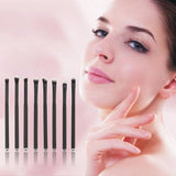 Maxbell Black Handle Professional Eye Shadow Makeup Brushes Set Cosmetic Eyeshadow Nylon Hair Brush Kits(8pcs)