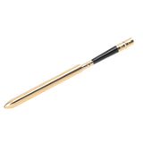 Maxbell Portable Lip Brush with Lid Retractable Lipstick Brush Applicator Gold Tube Cosmetic Brush Makup Tool