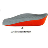 Maxbell 1 Pair Men's In-Sock Arch Support Height Increase Heel Lift Shoe Insert Cushion Pads - Orange