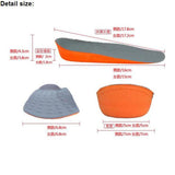Maxbell 1 Pair Men's In-Sock Arch Support Height Increase Heel Lift Shoe Insert Cushion Pads - Orange