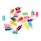 20 Bottles Colorful Nail Tips Glitter Manicure 3D Nail Art Decorations Beads