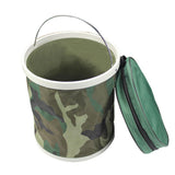 Maxbell 11L Camouflage Folding Bucket Collapsible Water Pail for Outdoor Fishing Camping BBQ Washing