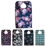 Maxbell Adult Reusable Bibs Disability Patient Aid Apron with Snap Buckle - Hibiscus