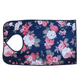 Maxbell Adult Reusable Bibs Disability Patient Aid Apron with Snap Buckle - Hibiscus