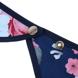 Maxbell Adult Reusable Bibs Disability Patient Aid Apron with Snap Buckle - Hibiscus