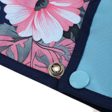 Maxbell Adult Reusable Bibs Disability Patient Aid Apron with Snap Buckle - Hibiscus