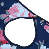 Maxbell Adult Reusable Bibs Disability Patient Aid Apron with Snap Buckle - Hibiscus