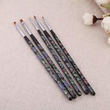 Exquisite Design Multi-functional Pretty Flowers Print Nail Art Brush Pen Painting Tool Beauty Supplies Cosmetic Tool PACK OF 6PCS