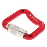 Maxbell Aluminum Alloy Locking Caribiners for Paragliding 20KN - Red