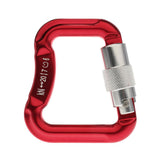 Maxbell Aluminum Alloy Locking Caribiners for Paragliding 20KN - Red