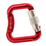 Maxbell Aluminum Alloy Locking Caribiners for Paragliding 20KN - Red