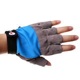 Maxbell Unisex Summer Outdoor Cycling Bike Non-slip Nonskid Half Finger Gloves Sports Short Gloves Blue