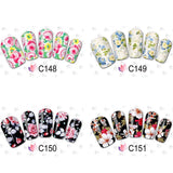 Maxbell 20 Sheets Flowers Nail Art Water Transfer Decals Sticker Wrap DIY Tips Decor