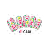 Maxbell 20 Sheets Flowers Nail Art Water Transfer Decals Sticker Wrap DIY Tips Decor