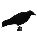 Maxbell Flocked Jet Black Crow Decoy Bird Scarer Pest Control Garden Defense Scarecrow