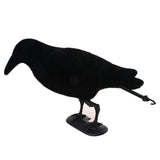 Maxbell Flocked Jet Black Crow Decoy Bird Scarer Pest Control Garden Defense Scarecrow