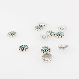 Maxbell 100Pcs Retro Alloy Daisy 3D Nail Art DIY Decorations Rhinestone Jewelry Nail Accessories