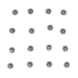 Maxbell 100Pcs Retro Alloy Daisy 3D Nail Art DIY Decorations Rhinestone Jewelry Nail Accessories