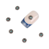 Maxbell 100Pcs Retro Alloy Daisy 3D Nail Art DIY Decorations Rhinestone Jewelry Nail Accessories