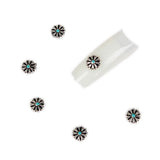 Maxbell 100Pcs Retro Alloy Daisy 3D Nail Art DIY Decorations Rhinestone Jewelry Nail Accessories