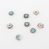 Maxbell 100Pcs 3D Nail Art Decoration Retro Alloy Flower Jewelry Glitter Rhinestones DIY Decorations