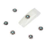 Maxbell 100pcs 3D Retro Style Metal Alloy Silver Nail Art Tip Decorations DIY Jewelry