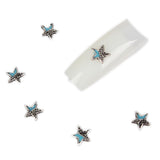 Maxbell 100Pcs Retro Alloy Star 3D Nail Art DIY Decorations Rhinestone Jewelry Nail Accessories